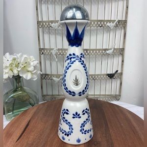 Clase Azul reposado tequila-Empty ceramic bottle.